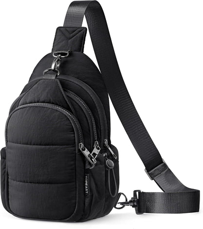 TOPEAST Sling Bag for Women, Anti-Theft Crossbody Bag with RFID Blocking & Water Bottle Holder for Travel, Water-resistant