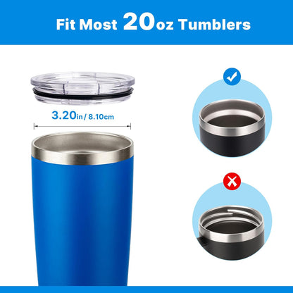 2 Pack 20oz Tumbler Lid, Replacement Tumbler Lid for 20oz YETI, SUNWILL, WETOWETO and More, Splash Resistant Lids, Covers for 20oz Tumbler, Cup