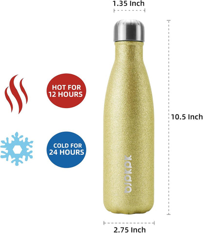 BJPKPK Insulated Water Bottle 12oz Small Stainless Steel Water Bottles Reusable Metal Thermal Keep Cold and Hot,Dreamy Purple - Colors A