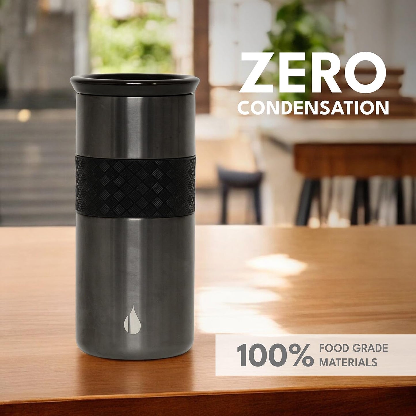 Elemental Artisan Insulated Tumbler, Triple Wall Coffee Travel Mug, Reusable Stainless Steel Coffee Tumbler with Ceramic Lid, Thermal Coffee Cups for Hot (6 Hrs) & Cold (18 Hrs), 16oz - Forest Green