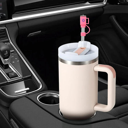 LDKEDKF 11Pcs Straw Cover for Stanley Cup, Silicone Straw Topper for Stanley Cup 30&40oz with Tumblers, 10mm 0.4in Lid Accessories (Reusable)