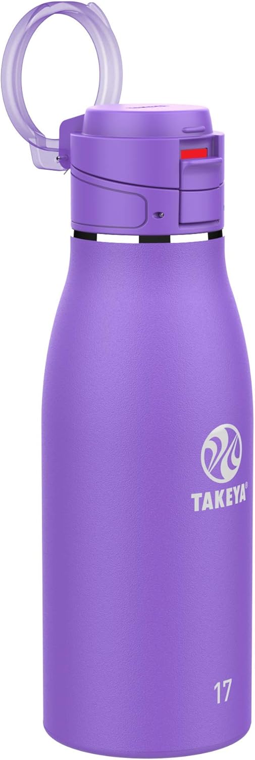 Takeya 17 oz Traveler Stainless Steel Insulated Travel Coffee Mug with Locking Leak Proof Lid, Premium Quality, BPA Free, Arctic