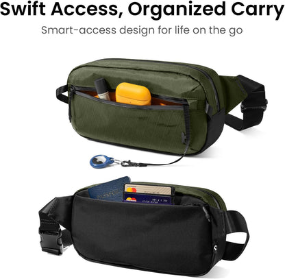 tomtoc 3.5L Sling Bag with RFID Blocking, Crossbody Bag Chest Shoulder Pack for Men and Women, Water-resistant Lightweight Casual Waist Fanny Pack for Travel/Daily Use