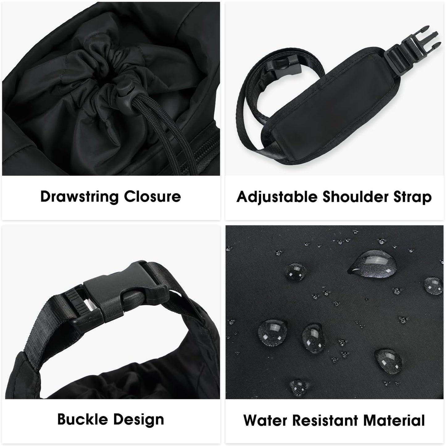 Ceneda Water Bottle Carrier Bag with Phone Pocket 32oz 40oz Tumbler Insulated Water Bottle Holder with Adjustable Shoulder Strap Carrier Sling Bag (Purple)
