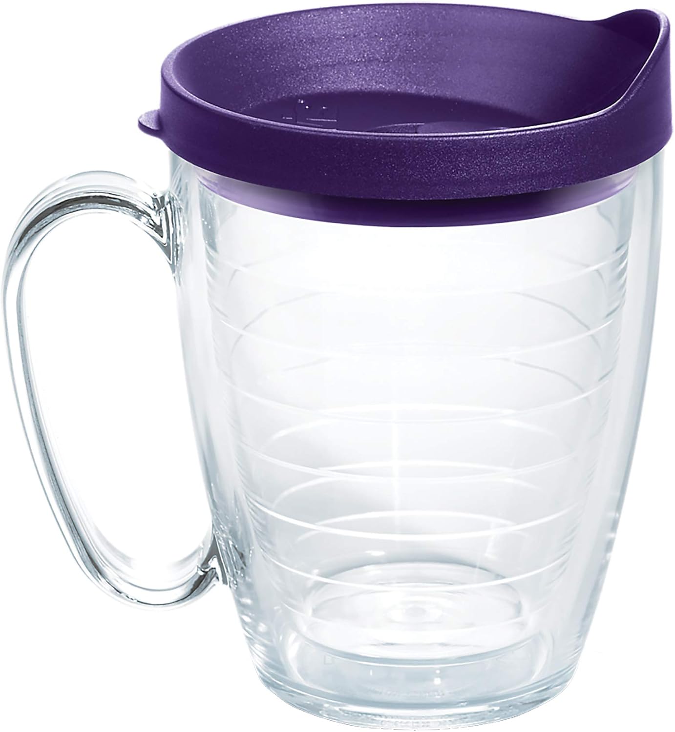 Tervis Clear & Colorful Lidded Made in USA Double Walled Insulated Tumbler Travel Cup Keeps Drinks Cold & Hot, 24oz, Black Lid, 1 Count (Pack of 1)