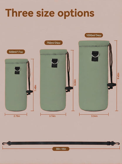 AUPET Water Bottle Bag Carrier,24oz/32oz Insulated Neoprene bottle Sling Holder Case Pouch Cover for 1000ML/750ML Bottles with Shoulder Strap for walking