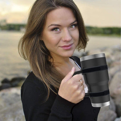 New Upgrade Anti-Slip Adjustable Tumbler Handle Fit for 20 Oz to 40 Oz All Brands Tumbler Cup of YETI, RTIC, Ozark Trail, Tervis, Corkcicle, Slm, Reduce Cold, Artic, Atlin, Bubba and SIC Etc