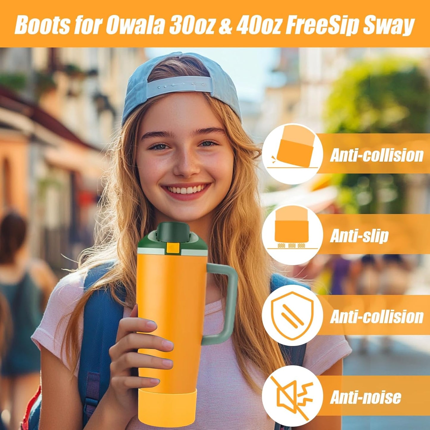 Mity rain 2PCS Protective Silicone Boots for Owala 30oz & 40oz FreeSip Sway Bottles & Tumblers - Accessories for owala, Enhances Stability & Prevents Scratches(Black Cherry)