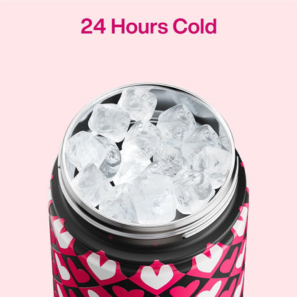 ENCOOL Insulated Water Bottle with Straw Stainless Steel Water Bottle, Leak-Proof, BPA-Free, Double Wall Vacuum Keeps Cold for 24 Hours for Sports, Travel, School (26 oz, Cotton Candy) - Colors A