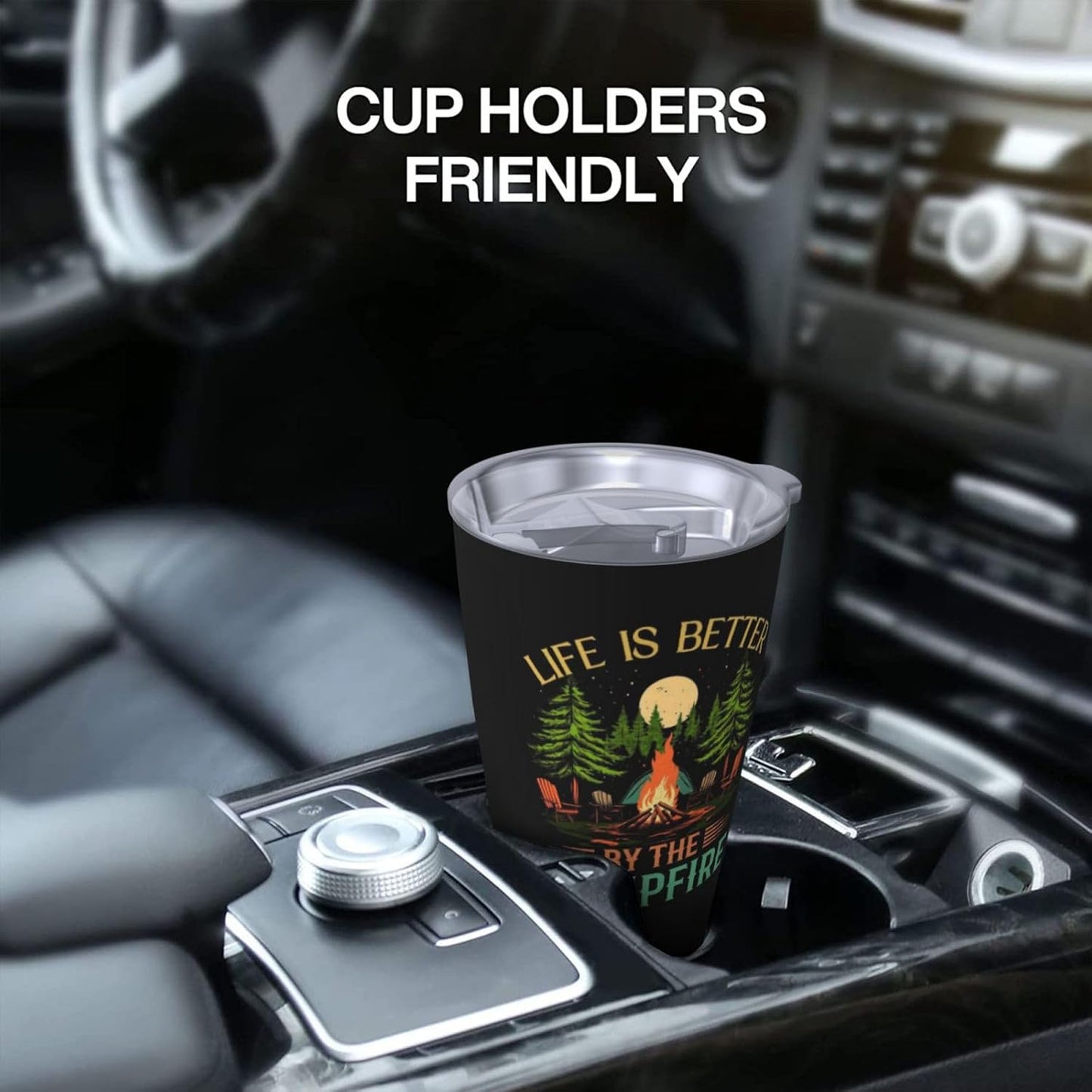 Camping Gifts for Men Women, Best Camp Coffee Mugs, Happy Camper Travel Mug, 20oz Coffee Tumbler, Camping Cup for Women Men