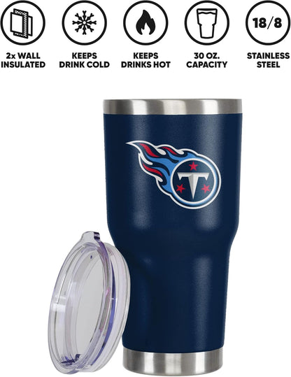 FOCO NFL Team Logo 30oz Insulated Stainless Steel Travel Mug Tumbler