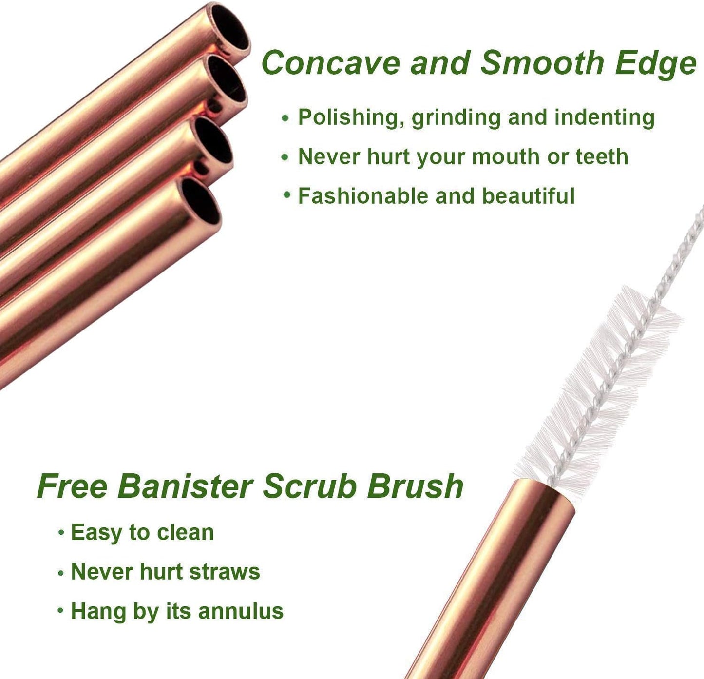 VEHHE Metal Straws Stainless Steel Straws Drinking Straws Reusable - 10.5" Ultra Long 4 + 1 - W/Cleaning Brush for 20/30 Oz for Yeti RTIC SIC Ozark Trail Tumblers (2 Straight|2 Bent|1 Brush)