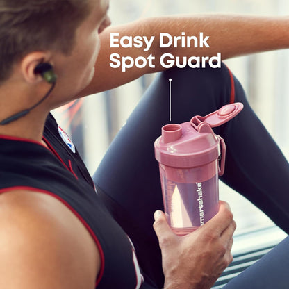 Smartshake Lite 4-Pack Protein Shaker Bottle 400 ml | 13.5 oz - Leakproof Screw-on Lid - BPA Free – Unisex - Mist Grey, Army Green, Black, Navy Blue | 4-Pack