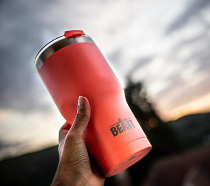 Beast 10 oz Tumbler Stainless Steel Vacuum Insulated Coffee Ice Cup Double Wall Travel Flask (Arctic White)