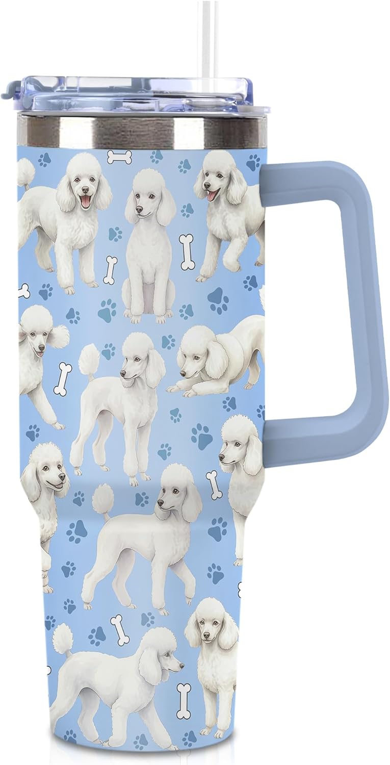 Beagle Gifts for Women Men, 40oz Stainless Steel Insulated Tumbler Travel Cup Mug, Funny and Unique Beagle Gifts for Dog Lover - Colors A