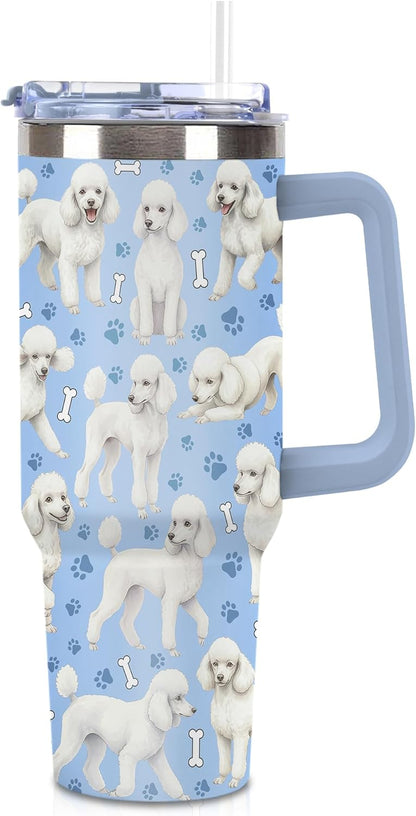Beagle Gifts for Women Men, 40oz Stainless Steel Insulated Tumbler Travel Cup Mug, Funny and Unique Beagle Gifts for Dog Lover - Colors A