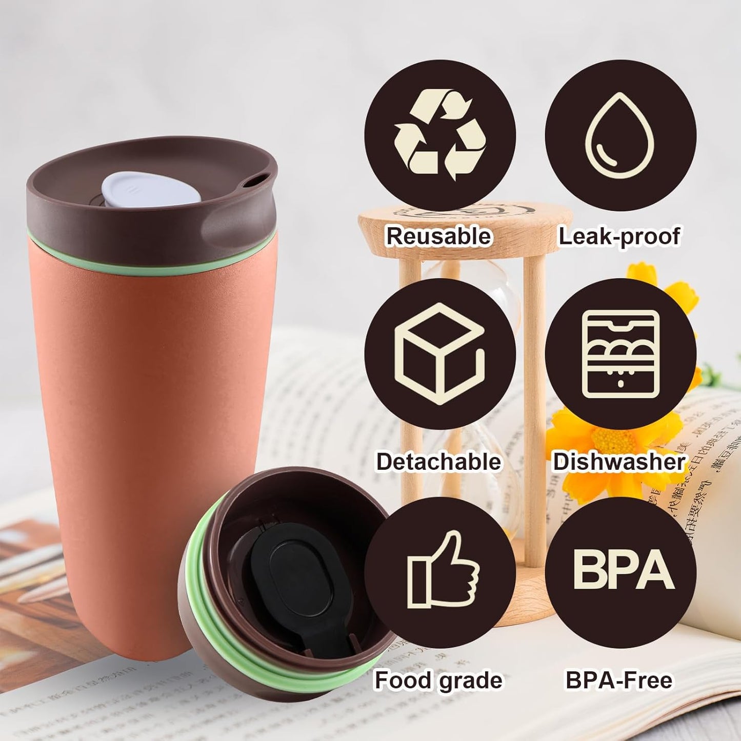 Replacement Slider Lid for Owala SmoothSip 20oz & 12oz, Top Cover Compatible with Owala 24oz Coffee Tumbler, Coffee Travel Mugs Leakproof Accessories, BPA-Free (Black Cherry)