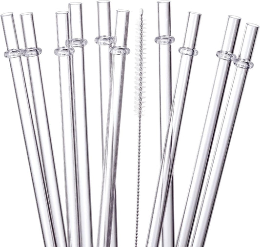 24 PCS, Reusable Straws with 4 Brushes, 10.5" Long Tritan Hard Plastic Straws, 12 Colors Translucent Replacement Drinking for 16OZ-32 OZ Tumblers, Cups, Jars, Stanley, YETI, Starbucks, BPA Free