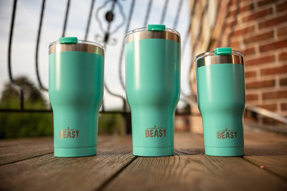 Beast 10 oz Tumbler Stainless Steel Vacuum Insulated Coffee Ice Cup Double Wall Travel Flask (Arctic White)