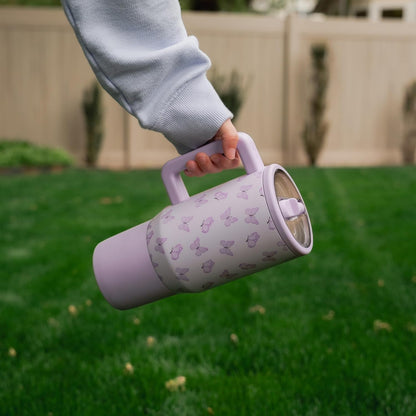 HydroJug Kids - 20 oz Insulated Kids Water Bottle with Flip Straw & Handle | Leak-Proof & Durable | Perfect for School, Sports, Lunch, Travel & Camp, Primrose