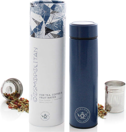 Teabloom - The ORIGINAL All-Brew Travel Tumbler & Thermos | OPRAH’s Favorite | 16oz/480ml Stainless Steel Insulated Water Bottle/Tea Flask/Cold Brew Coffee Mug