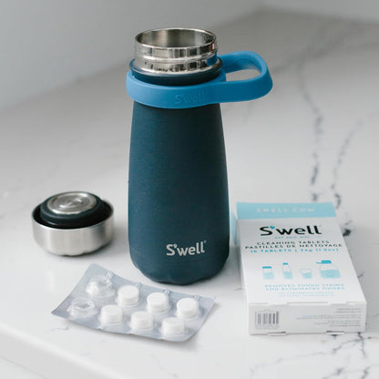 S'well Cleaning Tablets, 16 Tablets, Fast Acting Fizz Away Residue And Odor In Stainless Steel, Chlorine Free And Derived From Natural Substances