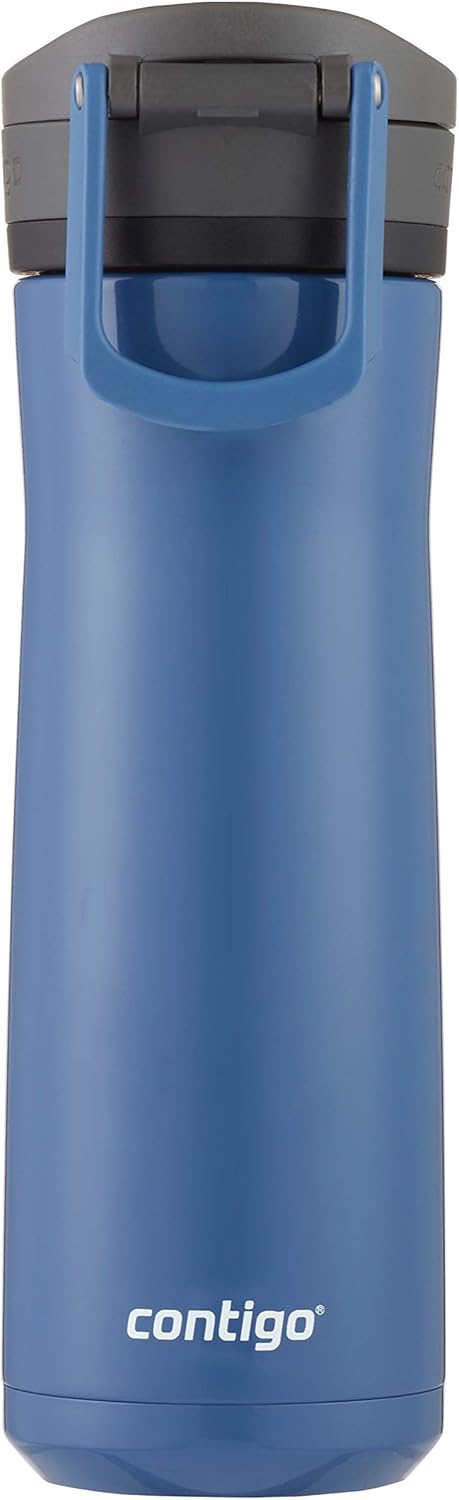 Contigo Jackson Chill 2.0, Vacuum-Insulated Stainless Steel Water Bottle with Secure Lid, Leak-Proof Travel Friendly, 20oz Capacity, Blueberry Color, Keeps Drinks Cold for 12 Hours