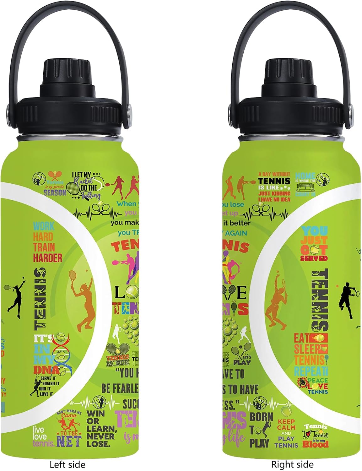 Pickleball Water Bottle 32oz Stainless Steel Insulated Vaccum with Lid, Pickleball Gifts for Pickleball Players, Pickleball Lovers, Women Girls Ladies