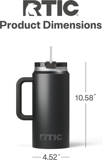 64oz Road Trip Tumbler, Insulated, Ceramic Lined, Cool Grey