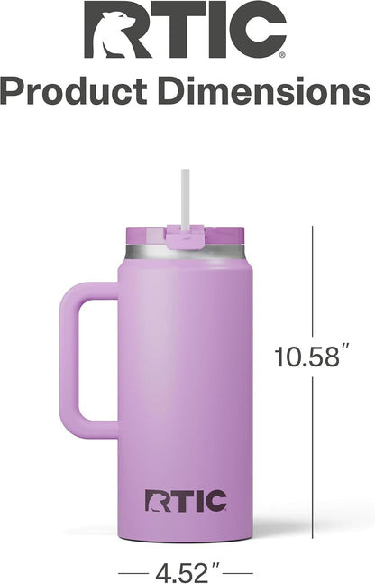 64oz Road Trip Tumbler, Insulated, Ceramic Lined, Cool Grey