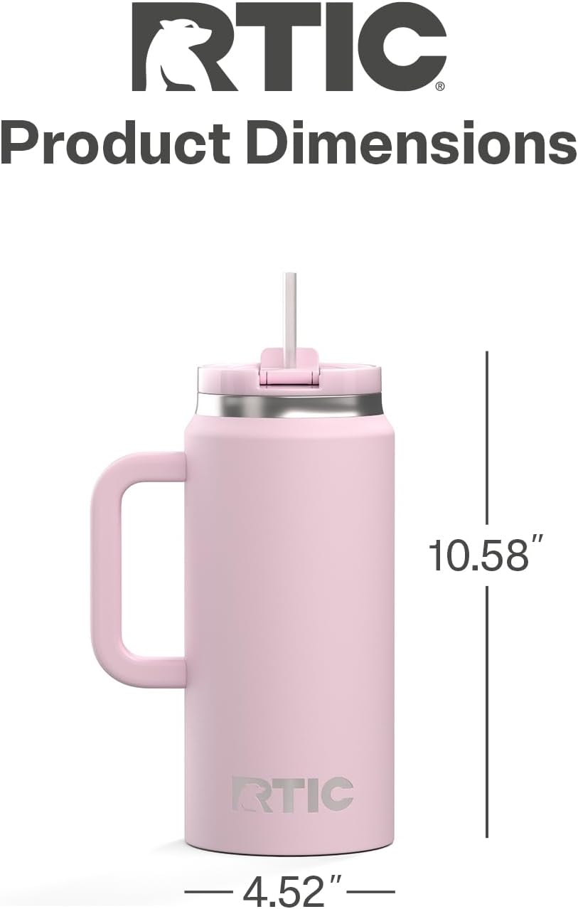 64oz Road Trip Tumbler, Insulated, Ceramic Lined, Cool Grey