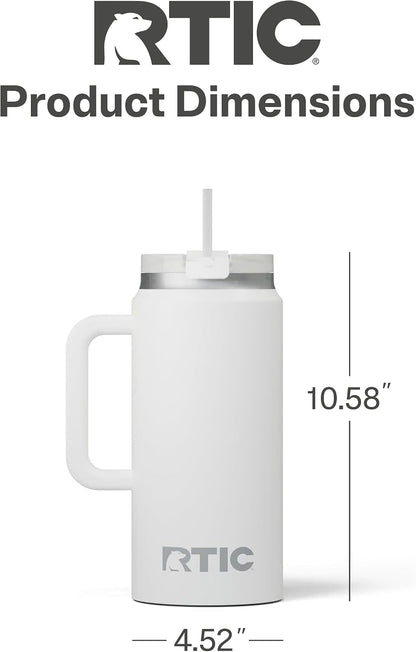 64oz Road Trip Tumbler, Insulated, Ceramic Lined, Cool Grey