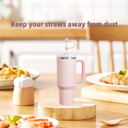 6|12 Pack 0.4in/10mm Straw Toppers, for Stanley Straw Covers Cap for Tumblers for Stanley 14|20|30|40|64 Oz Cup, Silicone Dust-Proof Caps（ Cup is Not Included）, 6 Pack