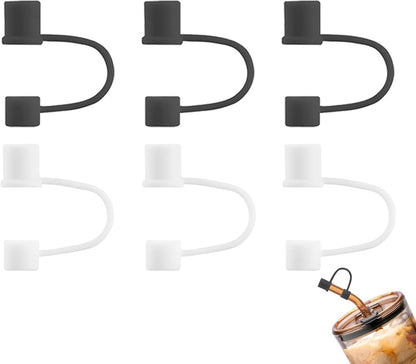 6|12 Pack 0.4in/10mm Straw Toppers, for Stanley Straw Covers Cap for Tumblers for Stanley 14|20|30|40|64 Oz Cup, Silicone Dust-Proof Caps（ Cup is Not Included）, 6 Pack