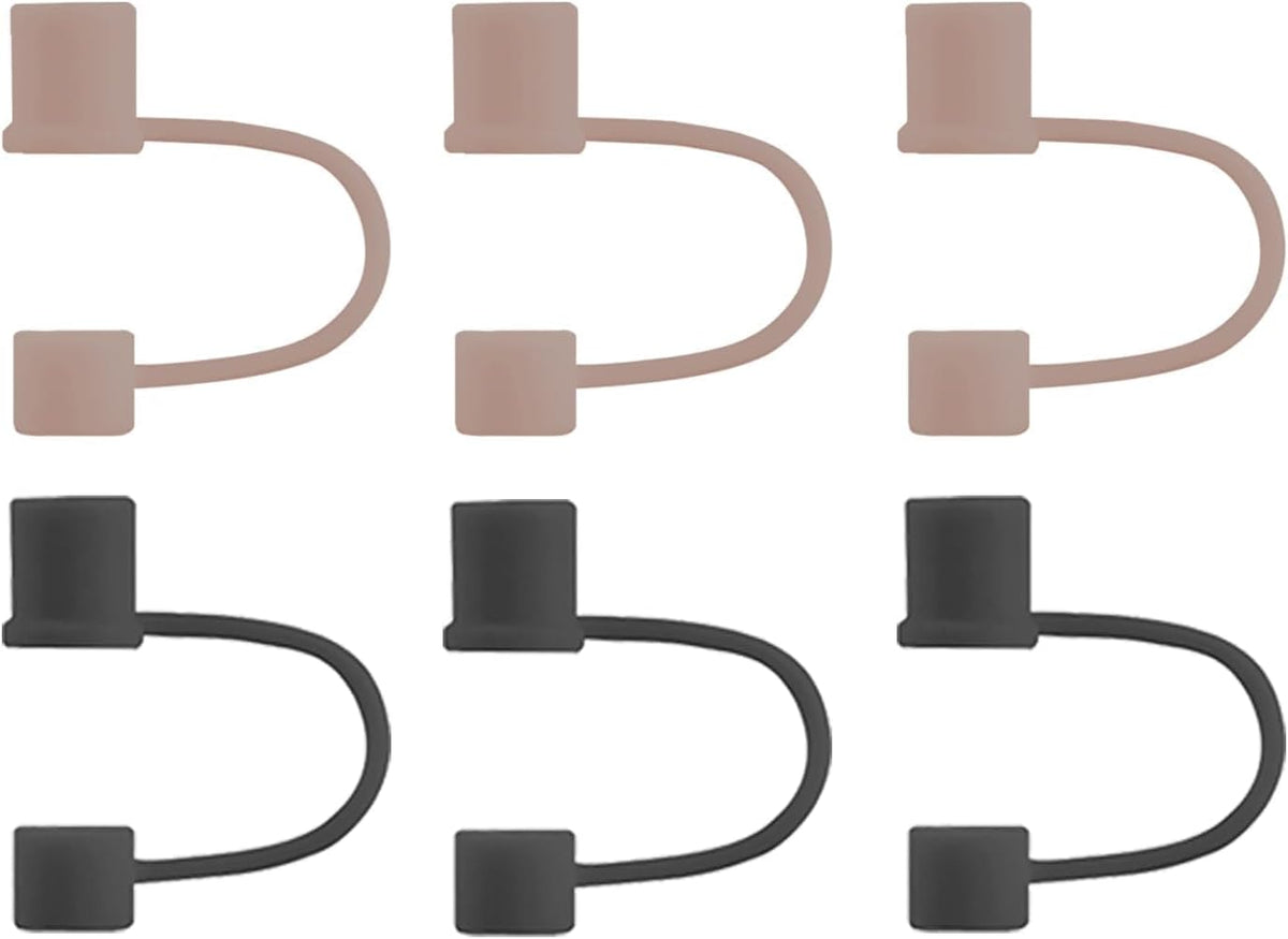 6|12 Pack 0.4in/10mm Straw Toppers, for Stanley Straw Covers Cap for Tumblers for Stanley 14|20|30|40|64 Oz Cup, Silicone Dust-Proof Caps（ Cup is Not Included）, 6 Pack