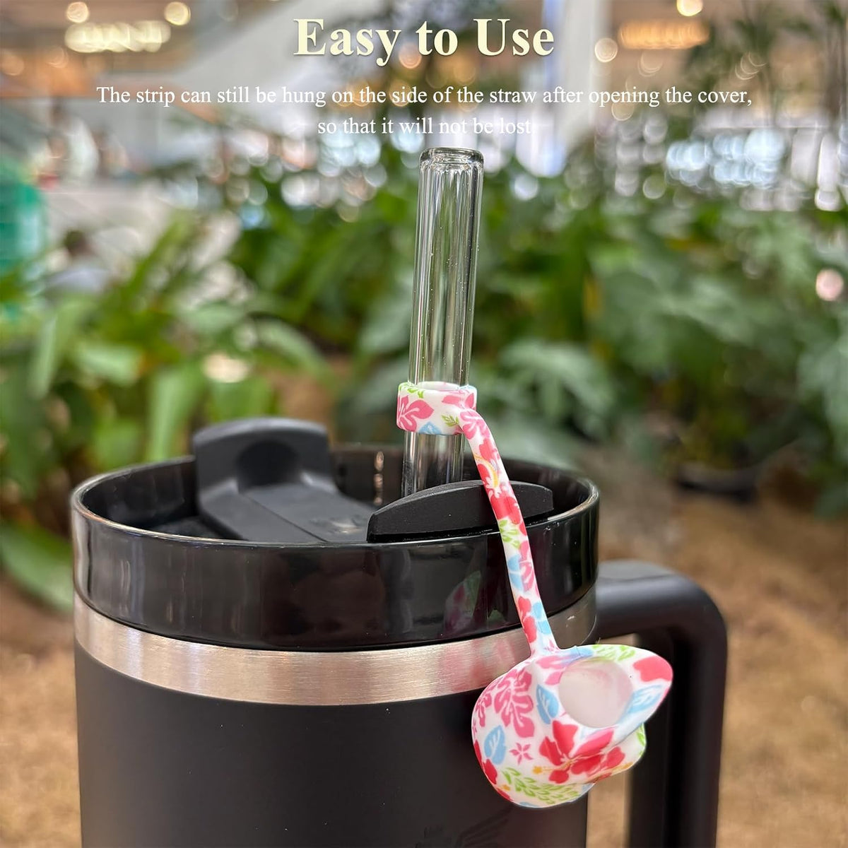 Sugar Skull Straw Cover Caps for Halloween Spooky Stanley Cup