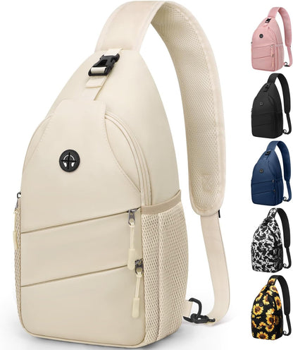 Crossbody Bags for Women Men Trendy Sling Bag Backpack Casual Chest Bag with Convertible Shoulder Strap