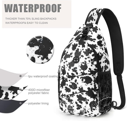 Crossbody Bags for Women Men Trendy Sling Bag Backpack Casual Chest Bag with Convertible Shoulder Strap