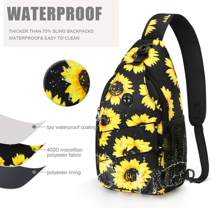 Crossbody Bags for Women Men Trendy Sling Bag Backpack Casual Chest Bag with Convertible Shoulder Strap