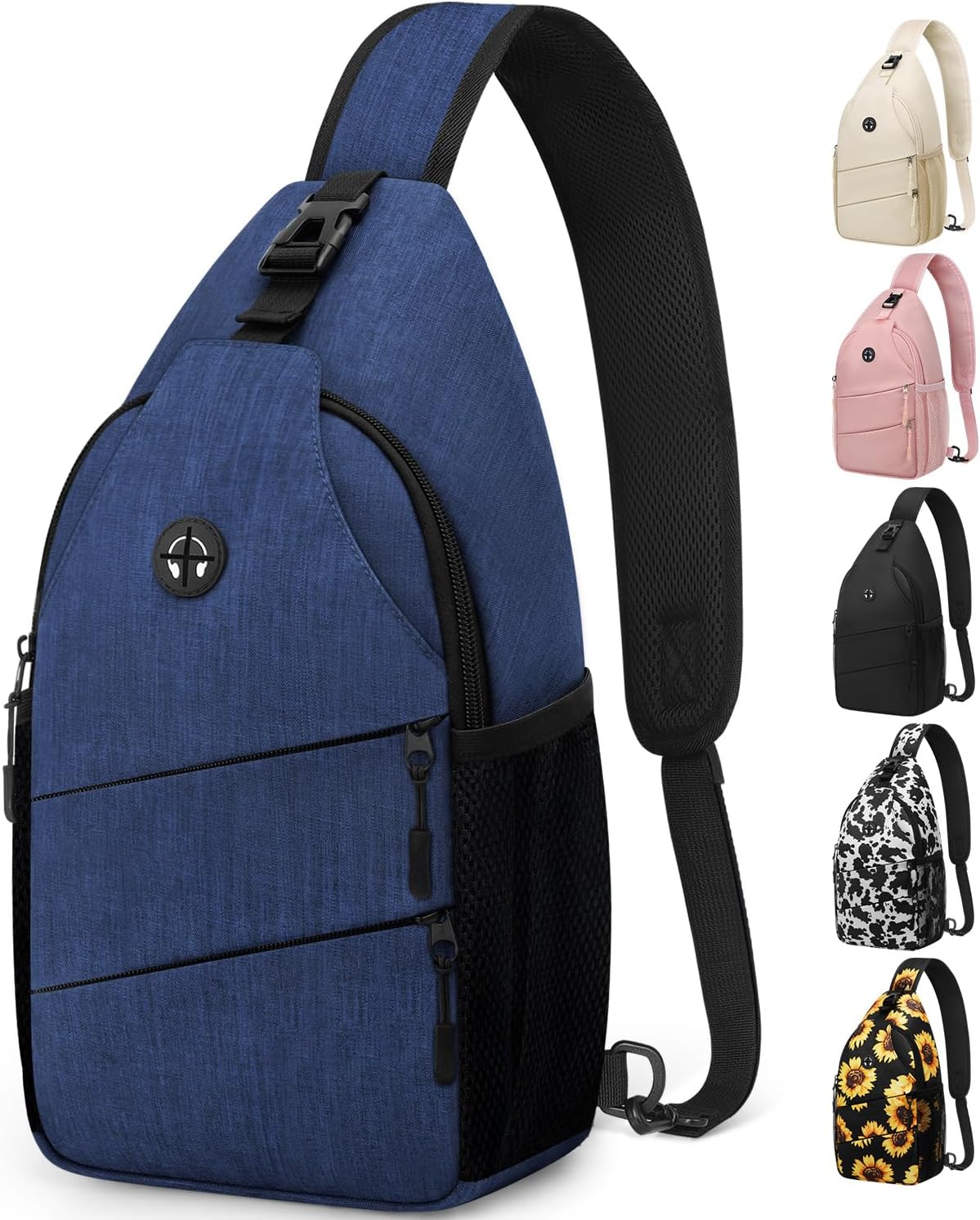 Crossbody Bags for Women Men Trendy Sling Bag Backpack Casual Chest Bag with Convertible Shoulder Strap