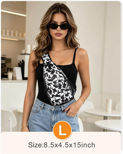 Crossbody Bags for Women Men Trendy Sling Bag Backpack Casual Chest Bag with Convertible Shoulder Strap