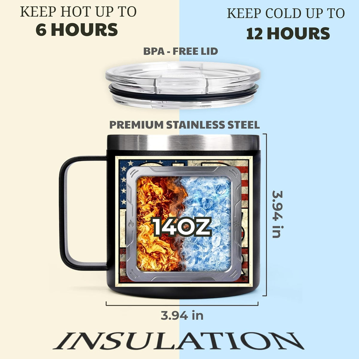 Administrative Professional Day Gifts, 14oz Insulated Coffee Mug with Lid, Administrative Assistant Gifts for Women Men, Thank You Gift For Women, Office Appreciation Stainless Steel Travel Cup