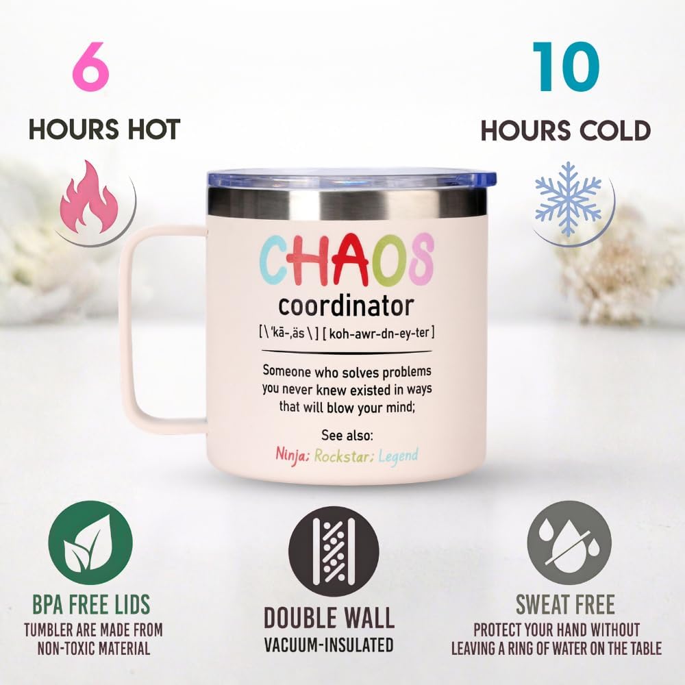 Administrative Professional Day Gifts, 14oz Insulated Coffee Mug with Lid, Administrative Assistant Gifts for Women Men, Thank You Gift For Women, Office Appreciation Stainless Steel Travel Cup