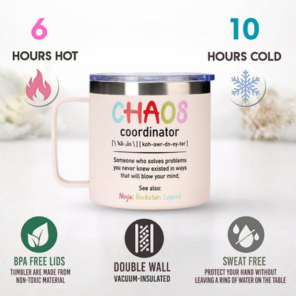 Administrative Professional Day Gifts, 14oz Insulated Coffee Mug with Lid, Administrative Assistant Gifts for Women Men, Thank You Gift For Women, Office Appreciation Stainless Steel Travel Cup
