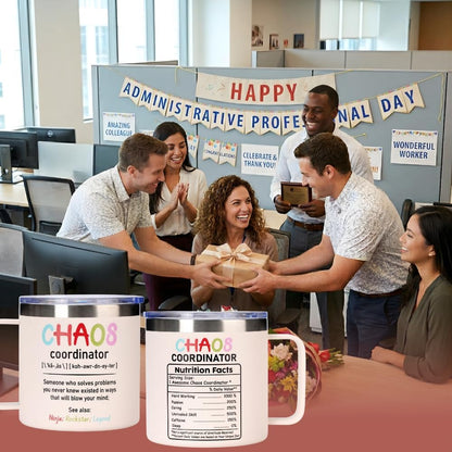 Administrative Professional Day Gifts, 14oz Insulated Coffee Mug with Lid, Administrative Assistant Gifts for Women Men, Thank You Gift For Women, Office Appreciation Stainless Steel Travel Cup