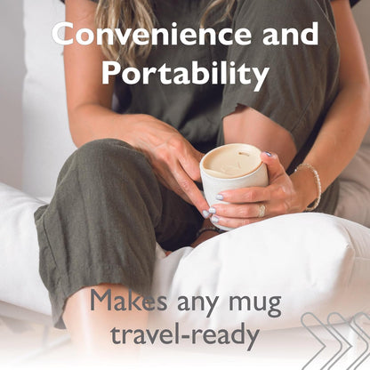 Reusable, Dishwasher-Safe Silicone Lid for Coffee Cups and Mugs | Take Your Favorite Cup/Mug/Tumbler To-Go - This Lid fits drinkware with 3” to 3¼” Inside Diameter - Medium Size, Black