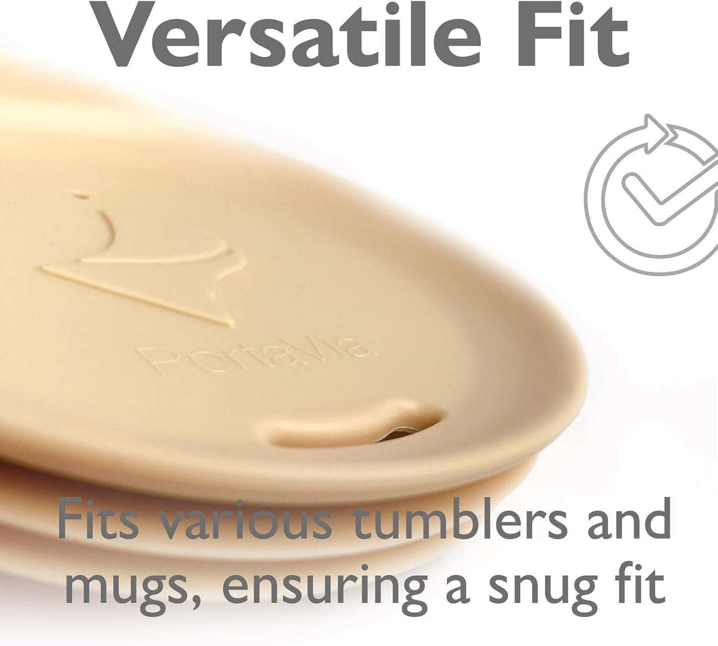 Reusable, Dishwasher-Safe Silicone Lid for Coffee Cups and Mugs | Take Your Favorite Cup/Mug/Tumbler To-Go - This Lid fits drinkware with 3” to 3¼” Inside Diameter - Medium Size, Black