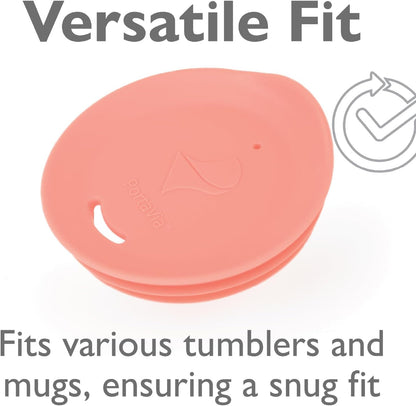 Reusable, Dishwasher-Safe Silicone Lid for Coffee Cups and Mugs | Take Your Favorite Cup/Mug/Tumbler To-Go - This Lid fits drinkware with 3” to 3¼” Inside Diameter - Medium Size, Black