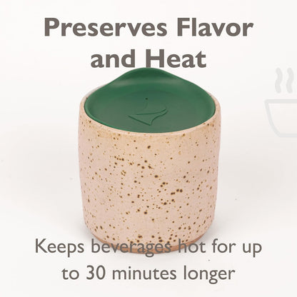 Reusable, Dishwasher-Safe Silicone Lid for Coffee Cups and Mugs | Take Your Favorite Cup/Mug/Tumbler To-Go - This Lid fits drinkware with 3” to 3¼” Inside Diameter - Medium Size, Black