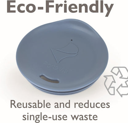 Reusable, Dishwasher-Safe Silicone Lid for Coffee Cups and Mugs | Take Your Favorite Cup/Mug/Tumbler To-Go - This Lid fits drinkware with 3” to 3¼” Inside Diameter - Medium Size, Black
